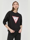 Guess Jeans Damen-schwarzes Sweatshirt mit Big Triangle Logo von Guess Jeans