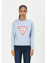 Guess Jeans Damen-hellblaues Sweatshirt mit Big Triangle Logo von Guess Jeans