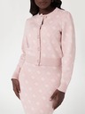 Guess Jeans Damen rosa Cardigan aus Wollmischung mit 4G Logo Guess Jeans