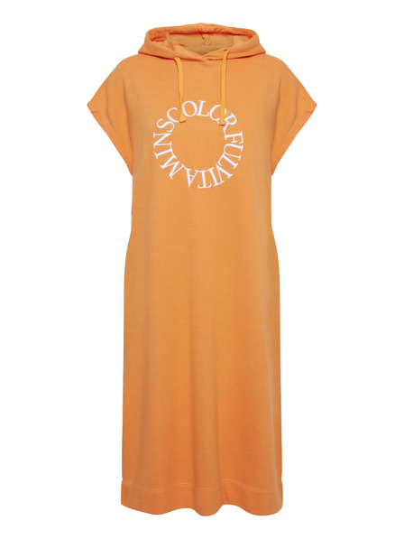 The Jogg Concept Orangefarbenes Damen-Sweatshirt-Kleid The Jogg Concept JCSAFINE
