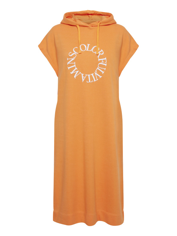The Jogg Concept Orangefarbenes Damen-Sweatshirt-Kleid The Jogg Concept JCSAFINE