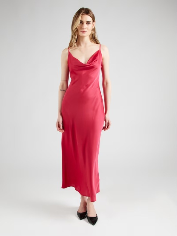 Guess Jeans Damen rote Satin-Kleid Guess Jeans