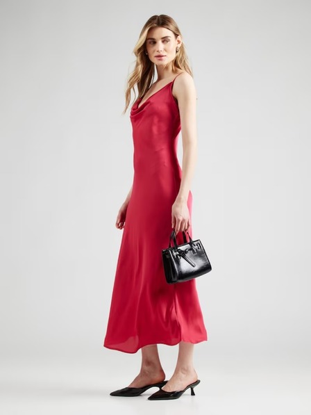 Guess Jeans Damen rote Satin-Kleid Guess Jeans