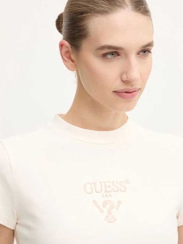 Guess Jeans Damen weißes Colette Crop-T-Shirt Guess Jeans