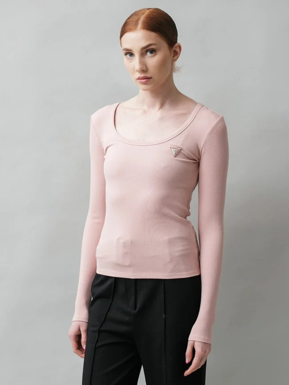 Guess Jeans Damen rosa Langarmshirt Guess Jeans