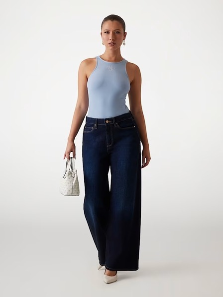 Guess Jeans Damen hellblaues Top mit 4G-Logo Guess Jeans