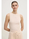 Guess Jeans Damen beige ärmellose Bluse Guess Jeans