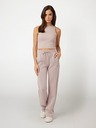 Guess Jeans Damen rosa Crop-Top aus geripptem Strick Guess Jeans