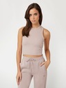 Guess Jeans Damen rosa Crop-Top aus geripptem Strick Guess Jeans
