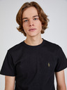 DOBRO Schwarzes Unisex-T-Shirt mit Bienenstickerei GOOD. for Forsage