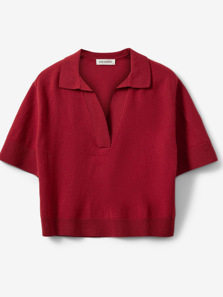 Sofie Schnoor Rotes Damen-Woll-Pullover-Shirt Sofie Schnoor