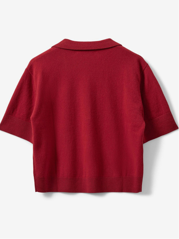 Sofie Schnoor Rotes Damen-Woll-Pullover-Shirt Sofie Schnoor