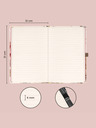 NOTIQUE NOTIQUE Notes Puderblumen, liniert, 13 x 21 cm