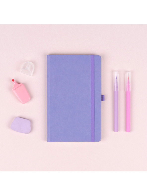 NOTIQUE NOTIQUE Notizen Lila, gepunktet, 13 x 21 cm