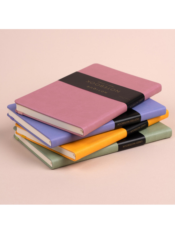 NOTIQUE NOTIQUE Notizen Lila, gepunktet, 13 x 21 cm