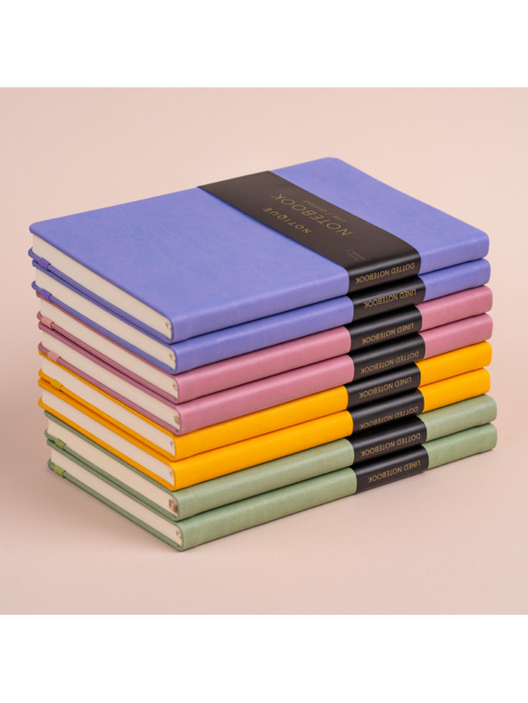 NOTIQUE NOTIQUE Notizen Lila, gepunktet, 13 x 21 cm