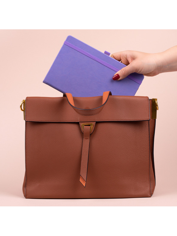 NOTIQUE NOTIQUE Notizen Lila, gepunktet, 13 x 21 cm