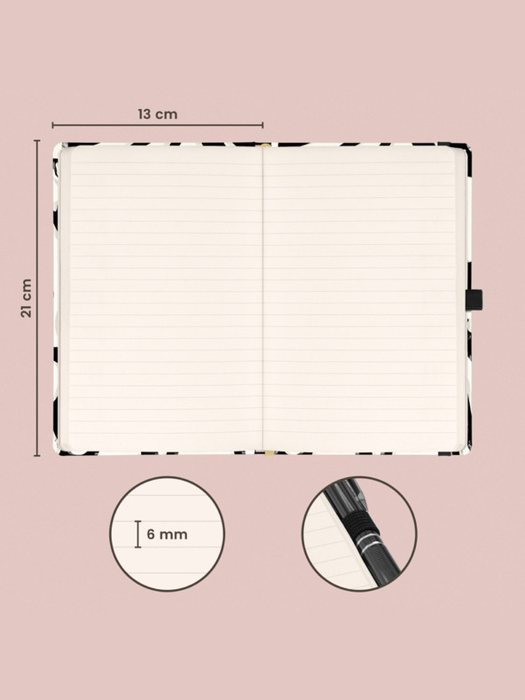 NOTIQUE NOTIQUE Notes Abstrakt, gefüttert, 13 x 21 cm