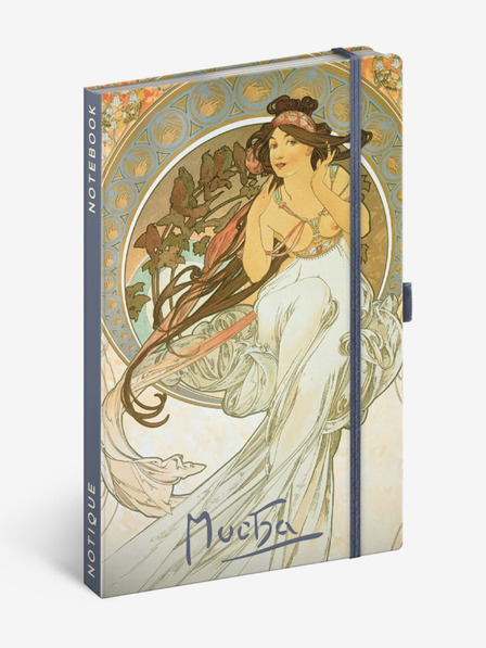 NOTIQUE NOTIQUE-Notizen Alfons Mucha - Musik, liniert, 13 x 21 cm