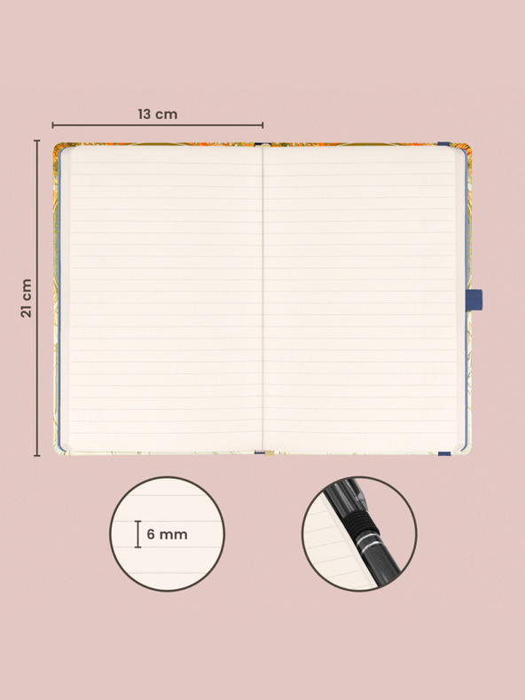 NOTIQUE NOTIQUE-Notizen Alfons Mucha - Musik, liniert, 13 x 21 cm