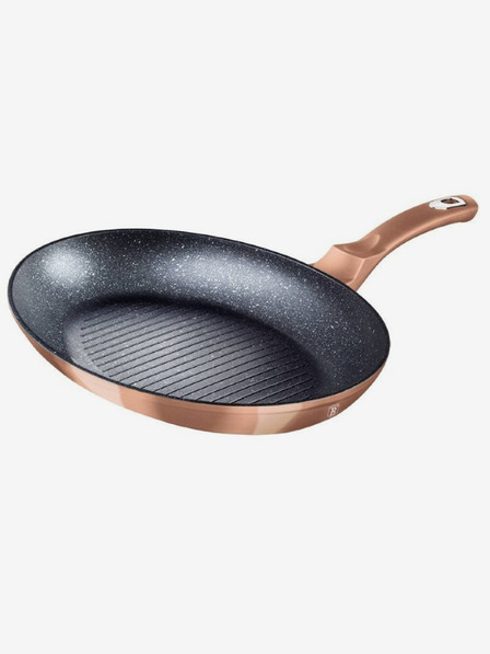 Berlingerhaus Fisch- und Steakpfanne mit Marmoroberfläche 35 cm Rosegold Metallic Line BERLINGERHAUS