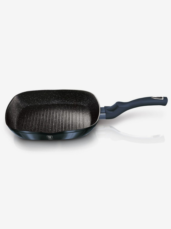 Berlingerhaus Grillpfanne mit marmorierter Oberfläche 28 cm BERLINGERHAUS Metallic Line Aquamarine Edition