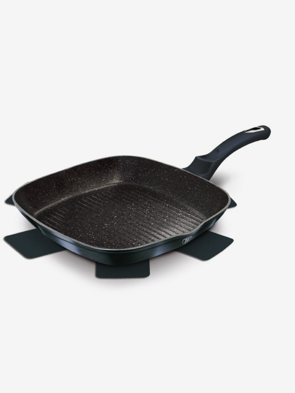 Berlingerhaus Grillpfanne mit marmorierter Oberfläche 28 cm BERLINGERHAUS Metallic Line Aquamarine Edition