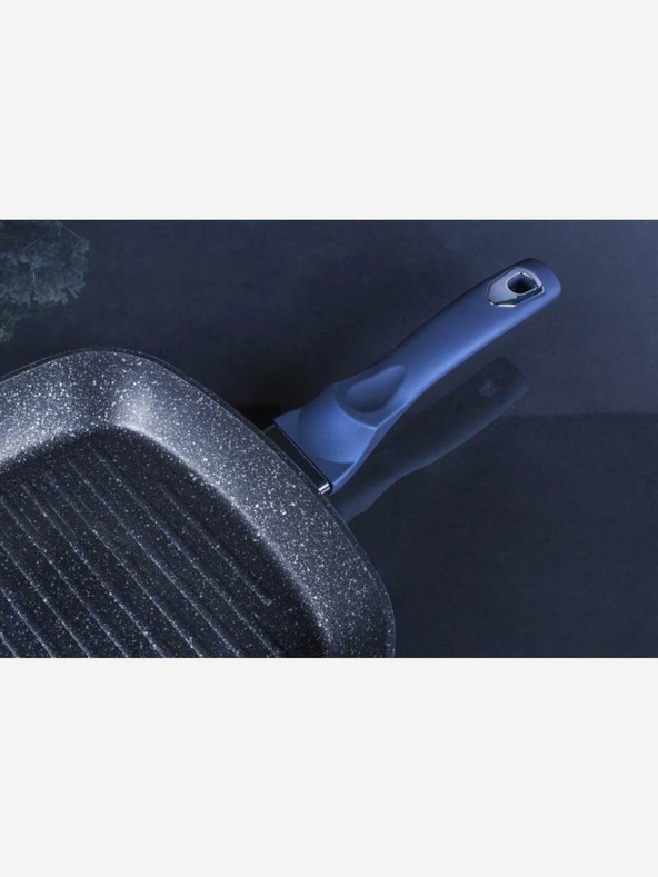 Berlingerhaus Grillpfanne mit marmorierter Oberfläche 28 cm BERLINGERHAUS Metallic Line Aquamarine Edition