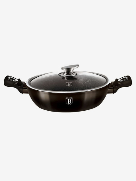 Berlingerhaus Tiefe Pfanne mit Deckel 28 cm Shiny Black Collection BERLINGERHAUS