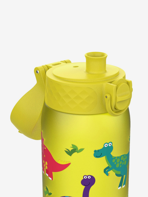 ION8 Gelbe gemusterte Ion8 Leak Proof Dinosaur Flasche (350 ml)