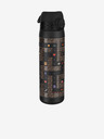 ION8 Schwarze gemusterte Edelstahl-Flasche Ion8 Leak Proof Gamer (600 ml)