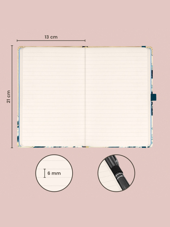 NOTIQUE NOTIQUE Notes Katsushika Hokusai, liniert, 13 x 21 cm