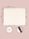 NOTIQUE NOTIQUE Notes Lilien, gefüttert, 13 x 21 cm