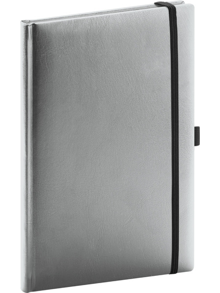 NOTIQUE NOTIQUE Notizen Balacron, silber, gefüttert, 15 x 21 cm