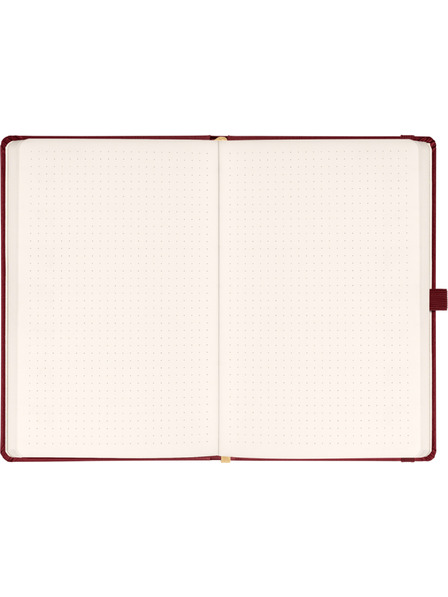 NOTIQUE NOTIQUE Notes Balacron, burgunderrot, gepunktet, 15 x 21 cm