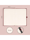 NOTIQUE NOTIQUE Notes Balacron, burgunderrot, gepunktet, 15 x 21 cm