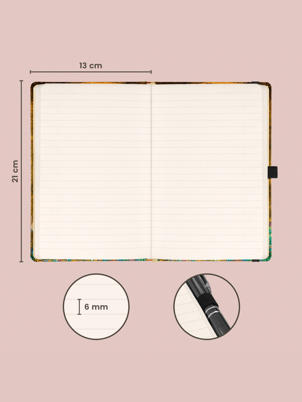 NOTIQUE NOTIQUE-Notizen Gustav Klimt, liniert, 13 x 21 cm