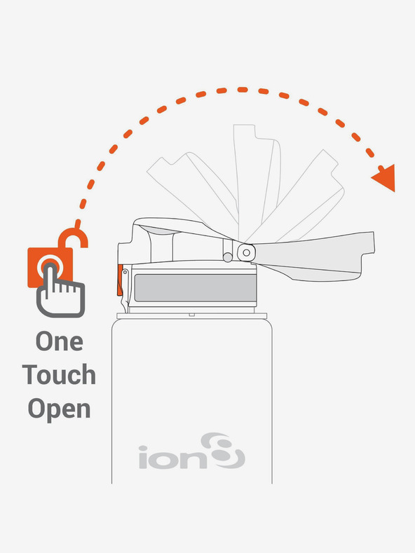 ION8 Weiße Ion8 Auslaufsichere Flasche 1000 ml