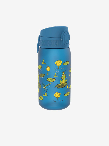 ION8 Blaue gemusterte Kinder-Flasche Ion8 Leak Proof Frog Pond (350 ml)