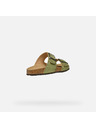 Geox Hellgrüne Damen-Pantoletten Geox Brionia R