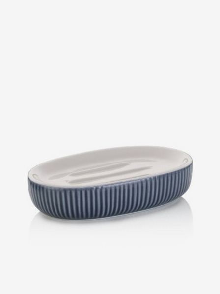 Kela Seifenschale Ava Keramik rauchblau 13,5x8,5x3,0cm KELA