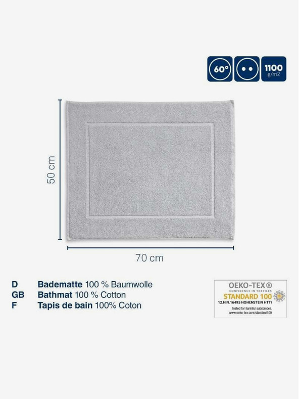 Kela Badteppich Ladessa 70x50 cm Baumwolle terra KELA
