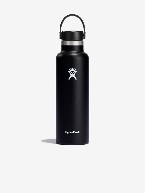 Hydro Flask Schwarzer Hydro Flask Standard Mouth Flex Cap aus Edelstahl (621 ml)