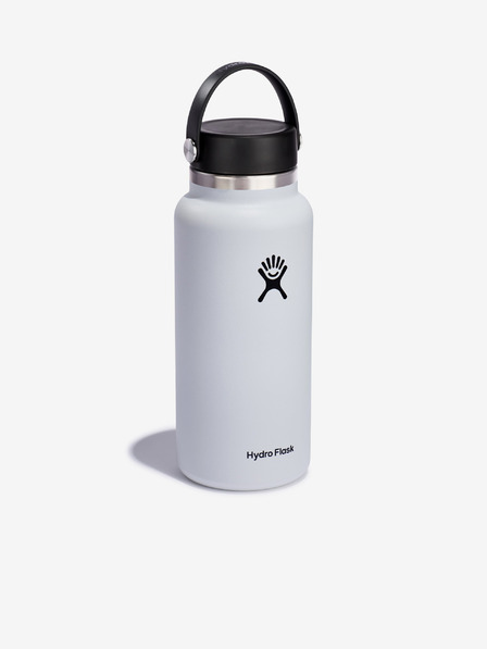 Hydro Flask Weiße Edelstahl-Thermoflasche Hydro Flask Wide Mouth Flex Cap (946 ml)