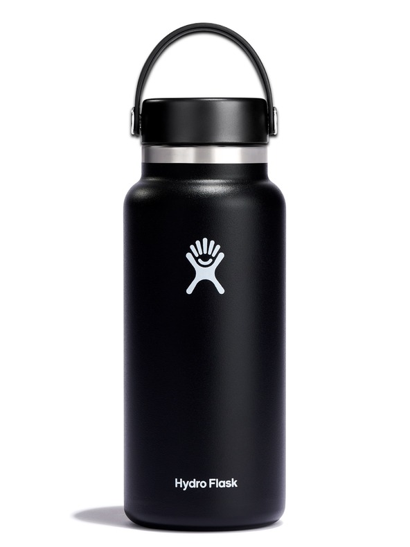 Hydro Flask Hydro Flask Edelstahl-Thermoflasche Wide Mouth Flex Cap 32 oz (946 ml) Schwarz