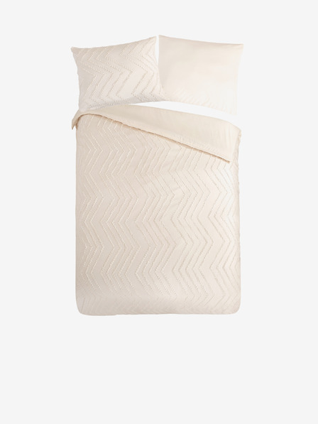 Pure Beige Patterned Bedding Pure 140 x 220 cm