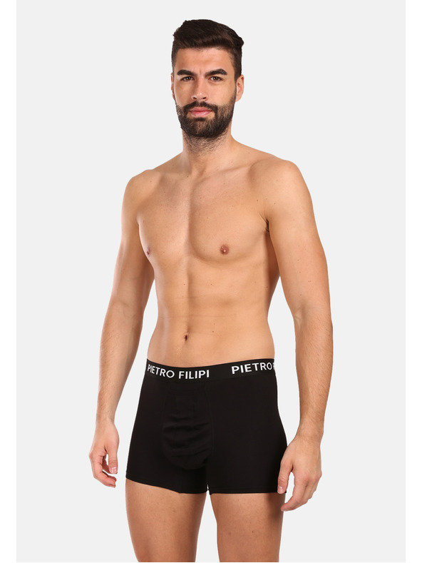 Pietro Filipi Zweier-Set - Herren-Boxershorts Pietro Filipi Kugelhalter schwarz