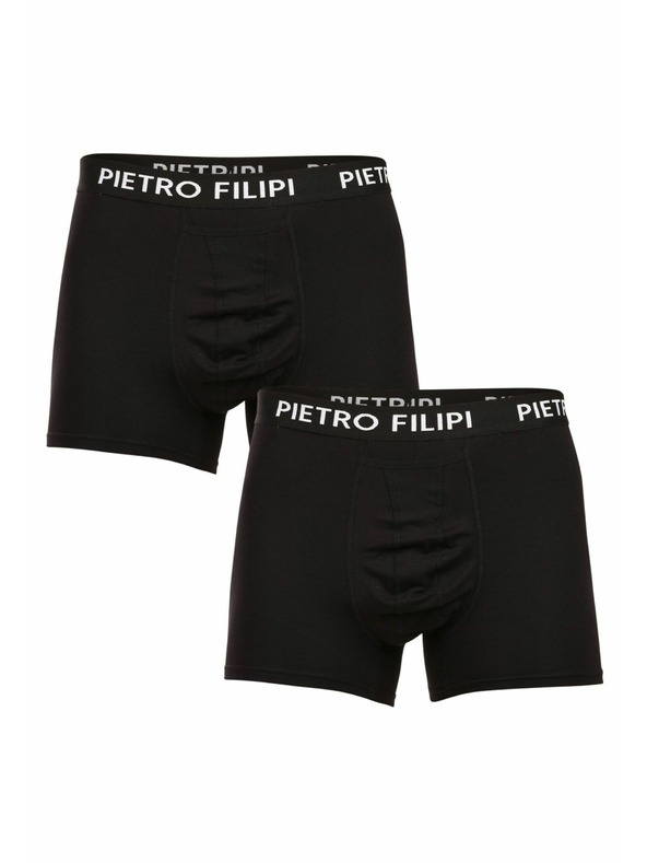 Pietro Filipi Zweier-Set - Herren-Boxershorts Pietro Filipi Kugelhalter schwarz