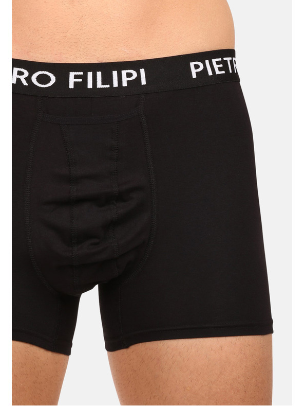 Pietro Filipi Zweier-Set - Herren-Boxershorts Pietro Filipi Kugelhalter schwarz