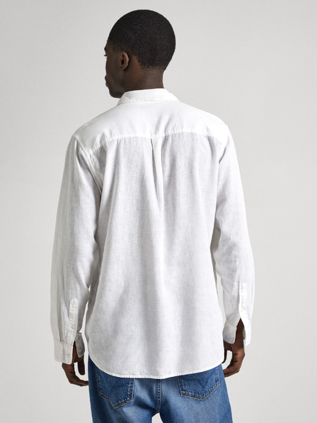 Pepe Jeans Weißes Herren Leinenhemd Pepe Jeans